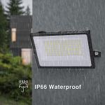 Onforu 80W Flood Lights Outdoor, 8000lm Bright LED Work Light with Plug, 6500K Daylight White LED Flood Lighting, IP66 Waterproof Security Yard Lights for Garage Stadium 2 Pack