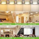 13 inch Flush Mount LED Ceiling Light Fixture, 2700K/3000K/3500K/4000K/5000K Adjustable Ceiling Lights, Brushed Nickel Saturn Dimmable Lighting for Hallway Bathroom Kitchen or Stairwell, ETL Listed