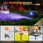 LEREKAM Solar Outdoor,40 LEDs Color Changing RGB Solar Landscape Path Lights,USB & Solar Powered Multicoloured Spotlights,14 Colors Auto Cycling Spotlights for Yard,Garden,2 Pack