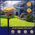 Kyosho Color Changing Solar Outdoor Lights, 9 Lighting Modes Halloween Christmas Lights, Waterproof RGBW Multicolor Solar Spotlight for Tree Pool Garden, 4 Pack