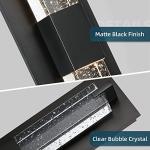 WOSHITU LED Wall Sconce Light: 19 Inch Black Modern Sconces Wall Lighting 3000K Dimmable Crystal Wall Lamps Indoor Bathroom Sconce Wall Mount Light Fixtures for Living Room/Bedroom/Hallway