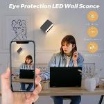 Aipsun Black LED Wall Sconces 1 Pack Indoor Modern Wall Lights Hardwired Up and Down Interior Wall Mount Light for Living Room Bedroom Hallway Warm White 3000K(with G9 Bulbs)