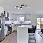 Unicozin LED 6 Light Track Lighting Kit, Black 6 Way Ceiling Spot Lighting, Flexibly Rotatable Head, Track Light Included 6 x LED GU10 Bulb (4W, Daylight White 5000K, 400LM)