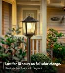 PASAMIC 63" Solar Lamp Post 2Pack, Outdoor Lights Waterproof, Pole Lights Outdoor, Floor Lamp for Patio, Warm White, Replaceable Bulb