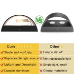 Aipsun 4 Pack Black Modern LED Wall Sconce Hardwired Indoor Wall Lights Up and Down Wall Mount Light for Living Room Bedroom Hallway Corridor Conservatory Warm White 3000K(with G9 Bulbs)