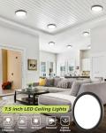 6PACK LED Flush Mount Ceiling Light, 3CCT Selectable 3000K-4000K-6500K & 100W Equivalent Modern Kitchen Ceiling Light Fixture 15W 1500Lm 7.5 Inch for Bathroom Closet Bedroom Hallway,NOT-DIMMABLE