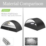 Aipsun 4 Pack Black Modern LED Wall Sconce Hardwired Indoor Wall Lights Up and Down Wall Mount Light for Living Room Bedroom Hallway Corridor Conservatory Warm White 3000K(with G9 Bulbs)