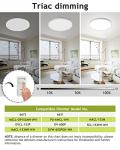 2PACK Flush Mount LED Ceiling Light Fixture White, 12Inch 28Watt, Dimmable & 3000K-4500K-6000K 3 Color Selectable Ceiling Lamp 3200LM Low Profile Ceiling Light for Kitchen Bedroom Hallway Porch