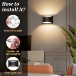 Aipsun 4 Pack Black Modern LED Wall Sconce Hardwired Indoor Wall Lights Up and Down Wall Mount Light for Living Room Bedroom Hallway Corridor Conservatory Warm White 3000K(with G9 Bulbs)