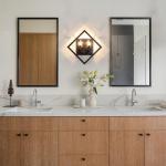 fengkeDU Farmhouse Wall Sconce,Rustic Wall Sconces Indoor Wall Light Fixtures 17.8in for Stairway, Living Room, Bedroom, Bathroom (2 Light,E12 Base, No Bulbs,1 Pack)