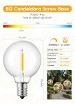 2 Pack 25FT Outdoor String Lights, Globe Patio Lights with 12+1 LED G40 Plastic Shatterproof Bulbs, Waterproof Connectable Edison Hanging Lights, Backyard Lights for Balcony Gazebo Garden Party Decor