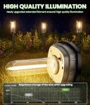 BITPOTT Bright Solar Pathway Lights Outdoor, 8 Pack Solar Powered Garden Lights Waterproof IP65, Auto On/Off Outdoor Light for Lawn Patio Walkway Driveway Decor Landscape Lighting