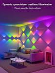 7 Pack RGB+CW Up and Down Smart Wall Sconces, White Color Changing Indoor LED Wall Lights with DIY Modes, Music Sync, 180° Rotatable with Voice/App/Remote Control, Work with Alexa Google Assistant