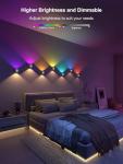 7 Pack RGB+CW Up and Down Smart Wall Sconces, White Color Changing Indoor LED Wall Lights with DIY Modes, Music Sync, 180° Rotatable with Voice/App/Remote Control, Work with Alexa Google Assistant