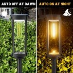 BITPOTT Bright Solar Pathway Lights Outdoor, 8 Pack Solar Powered Garden Lights Waterproof IP65, Auto On/Off Outdoor Light for Lawn Patio Walkway Driveway Decor Landscape Lighting