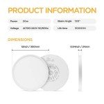 TALOYA 2 Pack 12 Inch LED Flush Mount Ceiling Light Fixture for Living Room Basement Closet Hallway Laundry Room Porch,20W Equivs to 200W 3000k/3500K/4000k/5000K/6500k