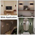 Aoceley Indoor Modern Led Aluminum Wall Sconces,18W 5CCT 3000K-6000K Dimmable Hardwired Wall Light with Rotatable Lampshade,Contemporary Wall Lamp for Bedroom Living Room Hallway Stairway(Black,2Pack)