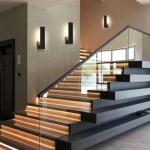 ElilyGiA Aluminum LED Modern Wall Sconces Set of 2, 18W Matte Black Waterproof Sconce Wall Lighting Indoor Outdoor, Hardwired Wall Lights for Office,Porch, Bedroom, Bathroom, Living Room,Stairway