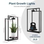 Shineled Wall Plant Holder, Indoor Plants Holders for Remote Grow Lights, Plant Shelves Hanging Planters, Framed Plants Holder for Living Room, 2 Pack (Medium)