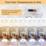 VICNIE Flush Mount Ceiling Light Fixture, 12 inch 15W 1100 Lumens LED Ceiling Lights, Dimmable 3000K Warm White Light Fixtures Ceiling Mount for Bedroom, Kitchen, Hallway, Stairways