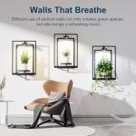 Shineled Wall Plant Holder, Indoor Plants Holders for Remote Grow Lights, Plant Shelves Hanging Planters, Framed Plants Holder for Living Room, 2 Pack (Medium)