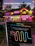 addlon 200FT Permanent Outdoor Lights, RGB+IC Smart LED Outdoor Lights for House, App & Remote Control, DIY Scene Mode, IP67 Waterproof Christmas Light, Holiday, Party, Halloween Decorations