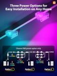 addlon 200FT Permanent Outdoor Lights, RGB+IC Smart LED Outdoor Lights for House, App & Remote Control, DIY Scene Mode, IP67 Waterproof Christmas Light, Holiday, Party, Halloween Decorations