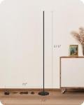 EDISHINE LED Corner Floor Lamp, 57.5" Minimalist Dimmable Sleek Light, Adjustable Height, Standing Tall Floor Lamps for Living Room, Bedroom, Office, 3000K Warm White Light, Black