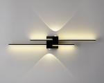 DEYNITE Black Wall Sconces Modern LED Bathroom Vanity Linear Wall Lamp 3000K Warm Light for Living Room Indoor Wall Lighting for Bedroom Living Room Hallway Stairway