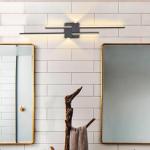 DEYNITE Black Wall Sconces Modern LED Bathroom Vanity Linear Wall Lamp 3000K Warm Light for Living Room Indoor Wall Lighting for Bedroom Living Room Hallway Stairway