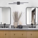 DEYNITE Black Wall Sconces Modern LED Bathroom Vanity Linear Wall Lamp 3000K Warm Light for Living Room Indoor Wall Lighting for Bedroom Living Room Hallway Stairway