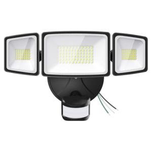 Onforu 65W LED Security Lights Motion Sensor Light Outdoor, 6500LM, 6500K, IP65 Waterproof, Flood Light Outdoor Motion Detector with Adjustable 3 Head, Hardwired Wall Light for Entryway, Yard, Garage