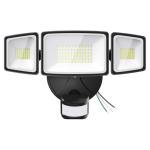 Onforu 65W LED Security Lights Motion Sensor Light Outdoor, 6500LM, 6500K, IP65 Waterproof, Flood Light Outdoor Motion Detector with Adjustable 3 Head, Hardwired Wall Light for Entryway, Yard, Garage