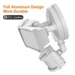 LEPOWER LED Motion Sensor Security Lights Outdoor, 30W 3200LM, 5500K, IP65 Waterproof, 2 Head Motion Detector Flood Light for Garage, Yard, Porch, White (NOT Solar Powered)