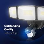 Onforu 65W LED Security Lights Motion Sensor Light Outdoor, 6500LM, 6500K, IP65 Waterproof, Flood Light Outdoor Motion Detector with Adjustable 3 Head, Hardwired Wall Light for Entryway, Yard, Garage