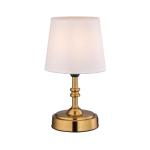 O’Bright Seraph Mini – Cordless LED Table Lamp with Dimmer, Built-in Rechargeable Battery, 3-Level Brightness, Patio Table Lamp, Bedside Night Lamp, Ambient Light for Restaurant, Antique Brass
