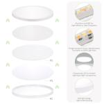 4 Pack LED Flush Mount Ceiling Light, 24W Ultra Thin Round White 3000k/4000k/6500k 3 Color Temperatures Adjusted 12 Inch Modern Ceiling Lights for Bedroom Bathroom Kitchen (4)