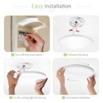 4 Pack LED Flush Mount Ceiling Light, 24W Ultra Thin Round White 3000k/4000k/6500k 3 Color Temperatures Adjusted 12 Inch Modern Ceiling Lights for Bedroom Bathroom Kitchen (4)