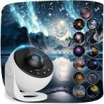 Planetarium Projector Pro for Bedroom, 13 in 1 Star Projector Galaxy Light, Ceiling Night Light Milky Way Mood Lighting with Timer, LED Space Galaxy Lamp Bedroom Room Decor for Adults Kids - White