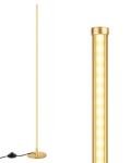 EDISHINE LED Corner Floor Lamp, Modern Slim Dimmable Light, Adjustable Height, 57.5" Minimalist Tall Lamp for Living Room, Bedroom, Office, 3000K Warm White Light (Gold)