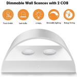 REIKOT Wall Sconces Set of Two | Modern LED Indoor Wall Lights,Up and Down Wall Mount Light,Aluminum,Hardwired,Dimmable, Warm White 3000K, 1400Lm