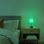 Ascher Small Bedside Table lamp Set of 2, RGB Color Changing Lamps, 3 Color Temperatures, Dimmable Nightstand Lamp with USB C+A Ports, Touch Desk Lamp for Bedroom Living Room, H11.4in(Flaxen Shade)