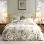 GyroVu Table Lamp Set of 2, 18.63” Ceramic Table Lamp Classic Beside Lamps Nightstand Lamp Modern Lamp for Living Room, Bedroom & Office Rocker Swtich Cream-LED Bulbs Included