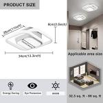 CANEOE Small Ceiling Light, Square Modern LED Ceiling Light Fxitures, Cool White Hallway Light Fixture Ceiling for Bedroom Kitchen Living Room Study Asile Lamp Corridor Lights (White)