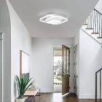 CANEOE Small Ceiling Light, Square Modern LED Ceiling Light Fxitures, Cool White Hallway Light Fixture Ceiling for Bedroom Kitchen Living Room Study Asile Lamp Corridor Lights (White)