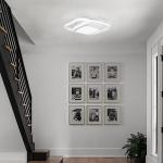 CANEOE Small Ceiling Light, Square Modern LED Ceiling Light Fxitures, Cool White Hallway Light Fixture Ceiling for Bedroom Kitchen Living Room Study Asile Lamp Corridor Lights (White)
