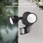 Philips 44W 4200 lm LED Security Light Outdoor w/PIR Motion Sensor, 5000K Daylight Flood Light, Waterproof, Dusk to Dawn, 2 Heads, 4 Modes