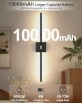 iThird Battery Operated Wall Sconce Set of 2: Rechargeable Wall Lights Wireless Sconces with Touch and Remote, 360° Rotate Magnetic Wall Scone Lighting Decor for Bedroom Living Room Hallway, 31.7Inch