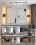 iThird Battery Operated Wall Sconce Set of 2: Rechargeable Wall Lights Wireless Sconces with Touch and Remote, 360° Rotate Magnetic Wall Scone Lighting Decor for Bedroom Living Room Hallway, 31.7Inch