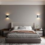 ilucezzo Wall Lights for Bedroom Up and Down Indoor Wall Light, Outdoor Wall Sconces LED Dimmable, 7.8 Inch Modern Porch Light, IP65 Waterproof Wall Lamp for Yard,120-277V,15.5W 3000K CRI90+ (Black)